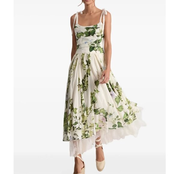 Alice and Olivia HAVEN FLARED MIDI DRESS - Picture 6 of 6